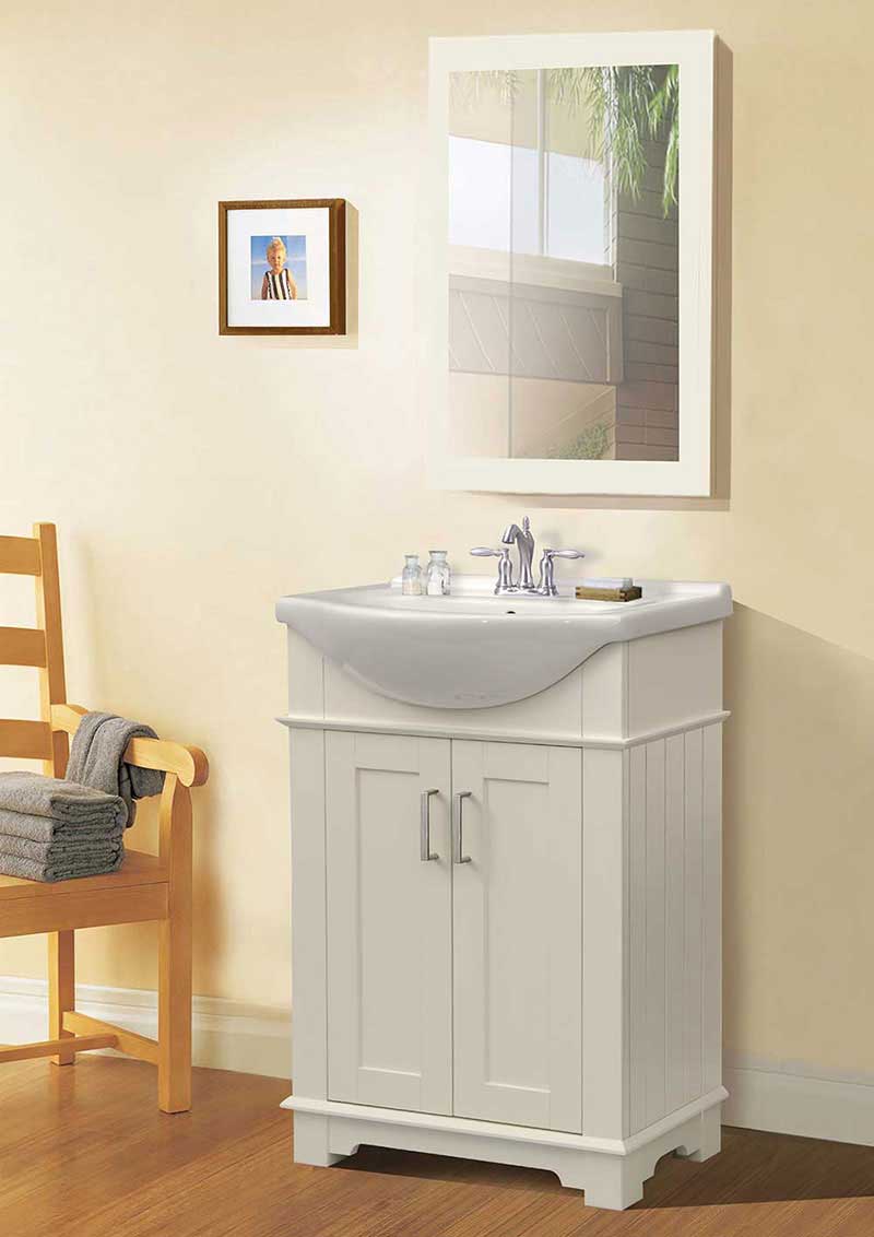Legion Furniture 24" White Sink Vanity, No Faucet