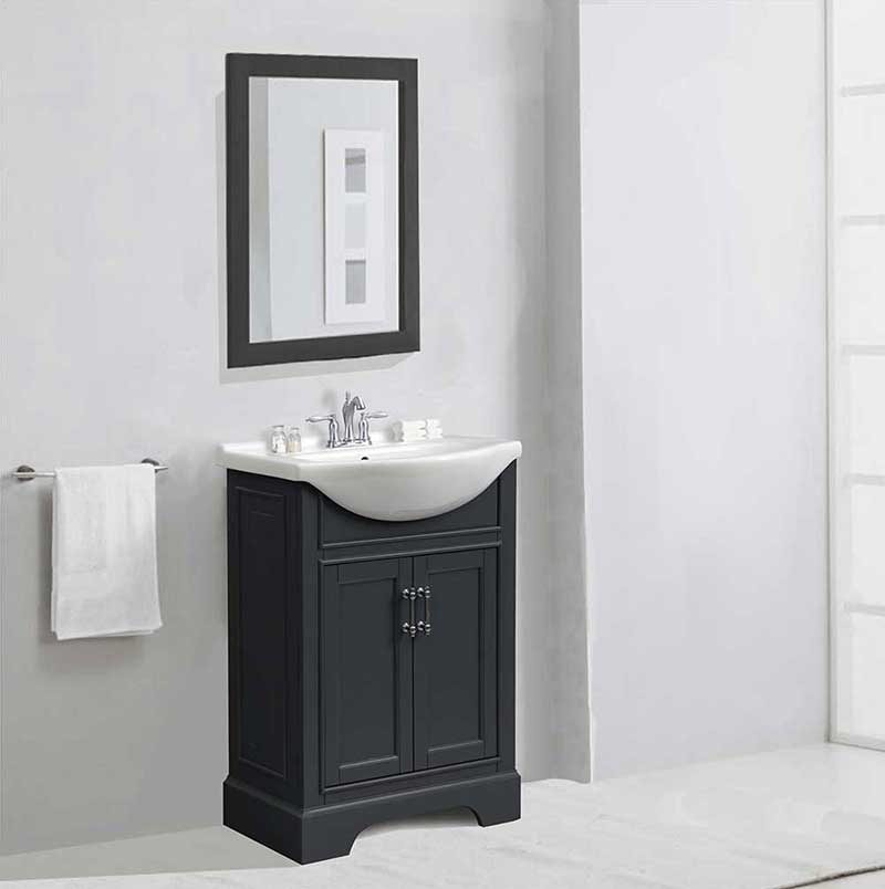 Legion Furniture 24" Gray Sink Vanity, No Faucet 2
