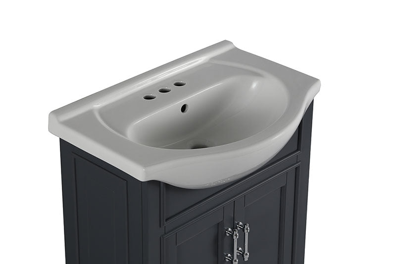 Legion Furniture 24" Gray Sink Vanity, No Faucet 5