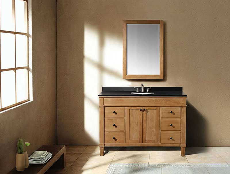 Legion Furniture 48" Single Sink Cabinet-Matching Granite From Wlf5016,Wlf5020, Wlf5048, Wlf6012, Wlf6018 Weathered Oak