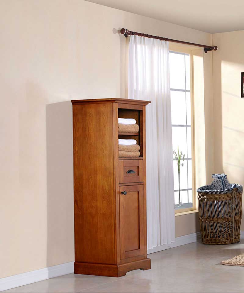 Legion Furniture Side Cabinet With Brazilnut Finish