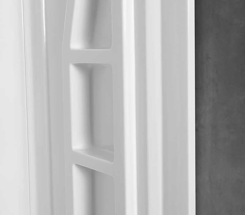 Anzzi Gradient 36 in. x 36 in. x 74 in. 2-piece DIY Friendly Corner Shower Surround in White