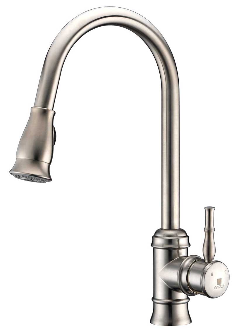 Anzzi VANGUARD Undermount Stainless Steel 23 in. Single Bowl Kitchen Sink and Faucet Set with Sails Faucet in Brushed Nickel 15