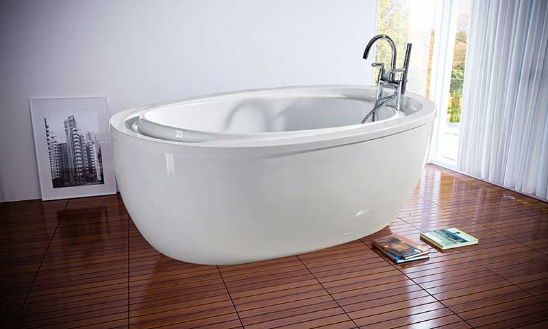Aquatica PureScape Acrylic 76" x 41" Freestanding Bathtub 2