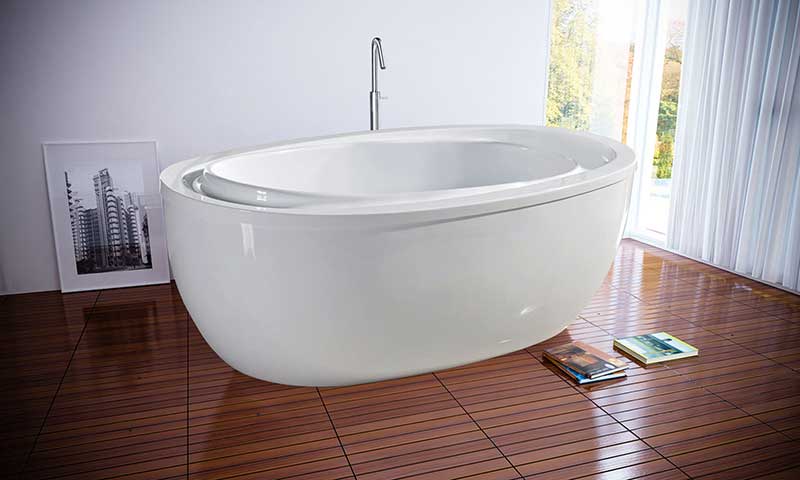Aquatica PureScape Acrylic 76" x 41" Freestanding Bathtub 4