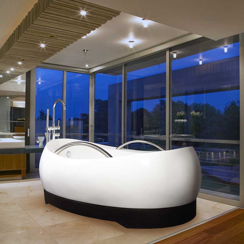Aquatica AdmireMe 79" x 59" Freestanding Hybrid Acrylic-Composite Bathtub
