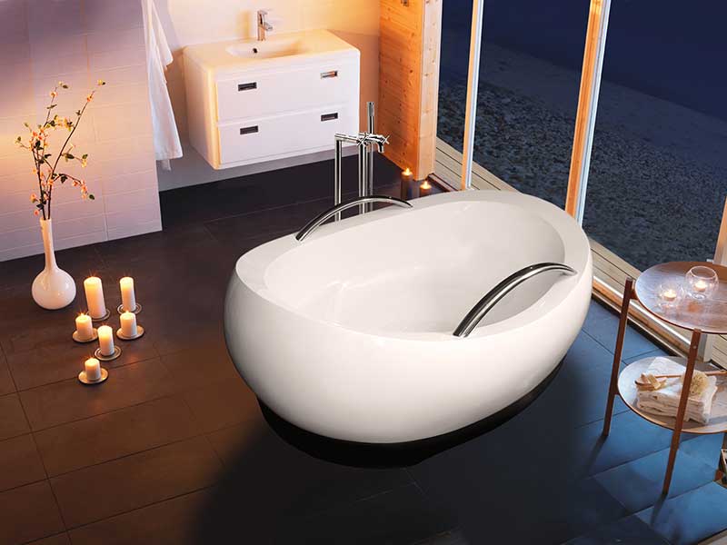 Aquatica AdmireMe 79" x 59" Freestanding Hybrid Acrylic-Composite Bathtub 2