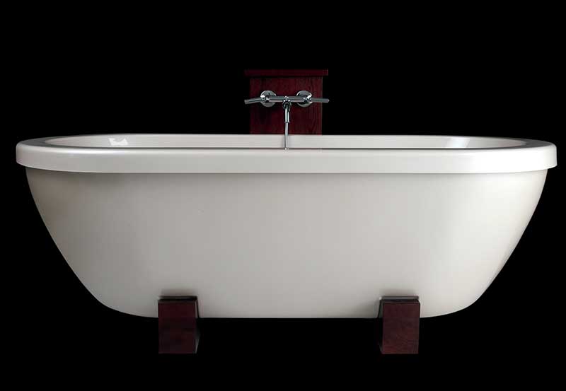 Aquatica AdoreMe 75" x 35" Freestanding Hybrid Acrylic-Composite Bathtub 3