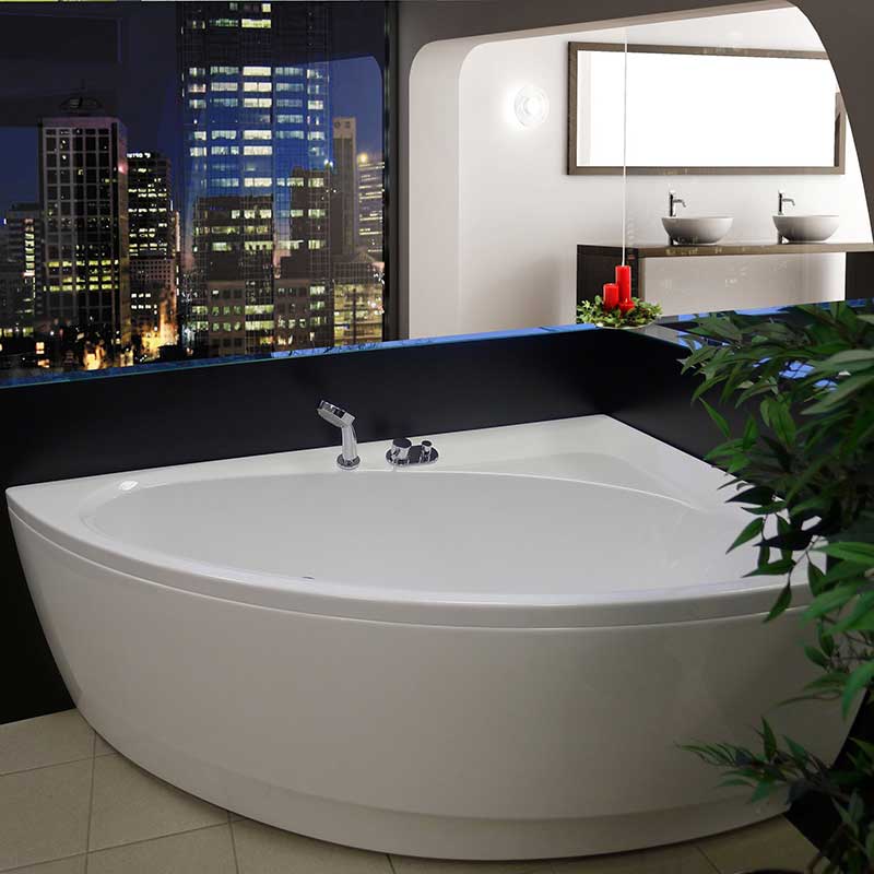 Aquatica Idea 59" H x 25.25" W Freestanding Acrylic Bathtub