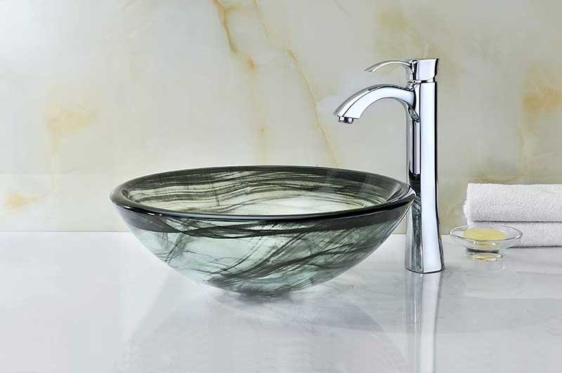 Anzzi Mezzo Series Deco-Glass Vessel Sink in Emerald Wisp 7