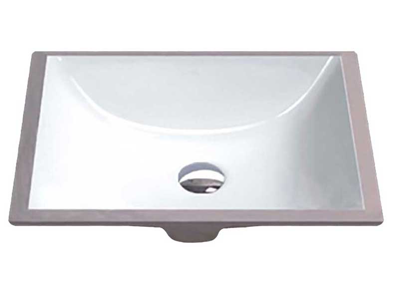 Anzzi Dahlia Series 7.5 in. Ceramic Undermount Sink Basin in White
