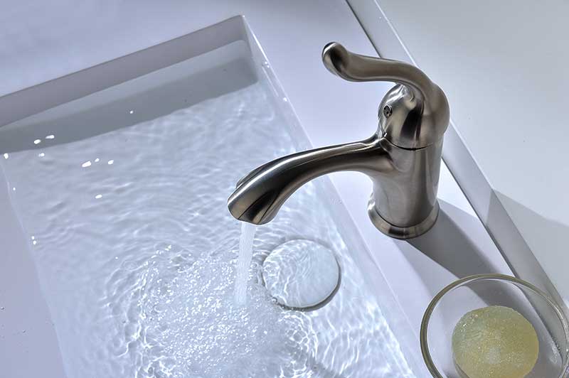 Anzzi Arc Series Single Hole Single-Handle Low-Arc Bathroom Faucet in Brushed Nickel L-AZ009BN 3