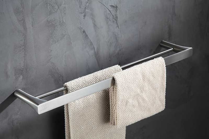 Anzzi Caster 3 Series Towel Bar in Brushed Nickel AC-AZ057BN 3