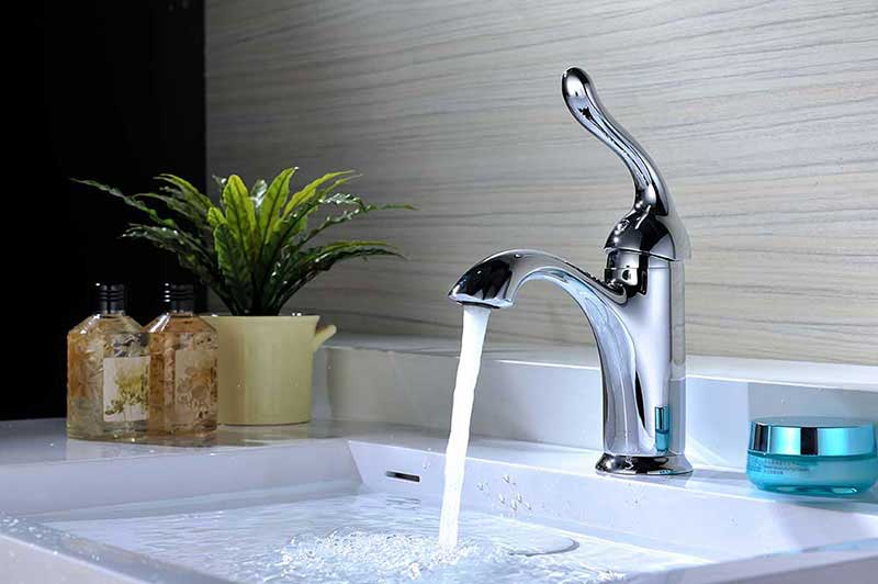 Anzzi Arc Series Single Handle Bathroom Sink Faucet in Polished Chrome 7
