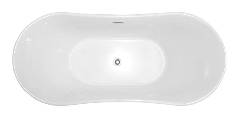 Anzzi Eft Series 5.58 ft. Freestanding Bathtub in White FT-AZ096 6