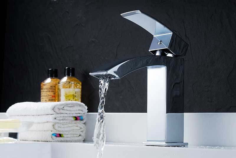 Anzzi Revere Series Single Hole Single-Handle Low-Arc Bathroom Faucet in Polished Chrome L-AZ037 4