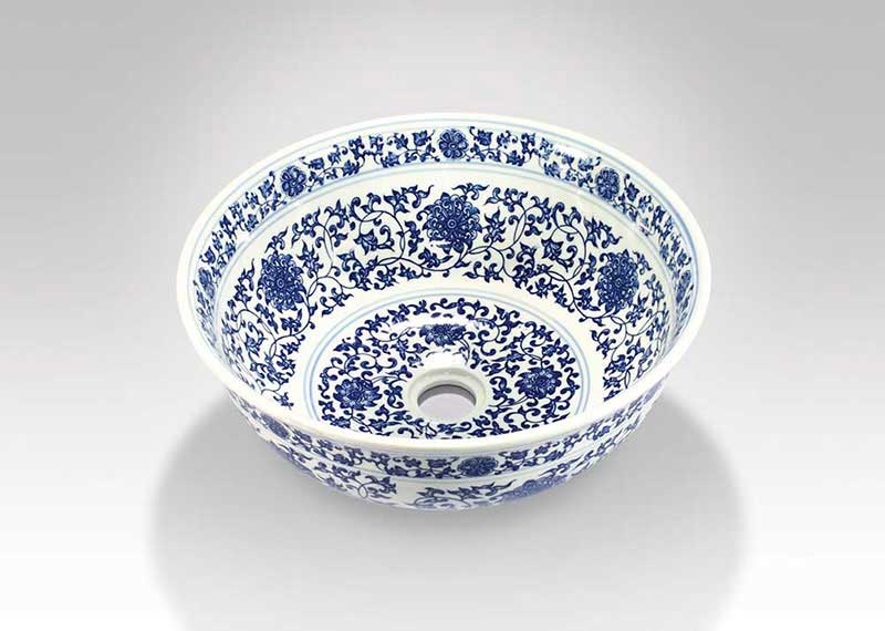 Legion Furniture Porcelain Sink Bowl White, Blue