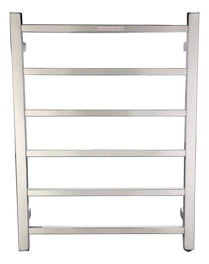 Anzzi Charles Series 6-Bar Stainless Steel Wall Mounted Electric Towel Warmer Rack in Polished Chrome 5