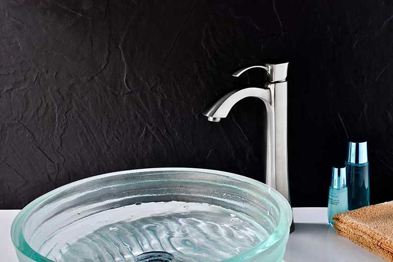 Anzzi Harmony Series Single Handle Vessel Sink Faucet in Brushed Nickel 2