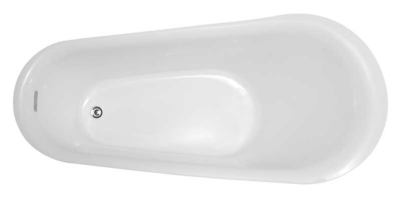 Anzzi Maple Series 5.58 ft. Freestanding Bathtub in White FT-AZ092 5