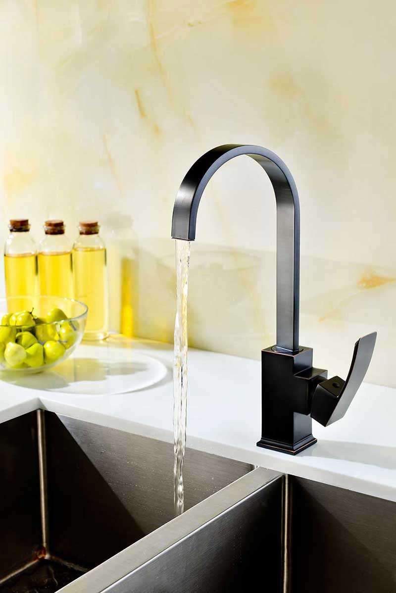 Anzzi Opus Series Single Handle Kitchen Faucet in Oil Rubbed Bronze 3