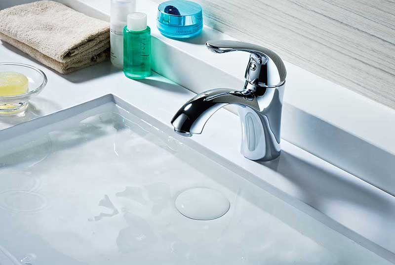 Anzzi Clavier Series Single Handle Bathroom Sink Faucet in Polished Chrome 2