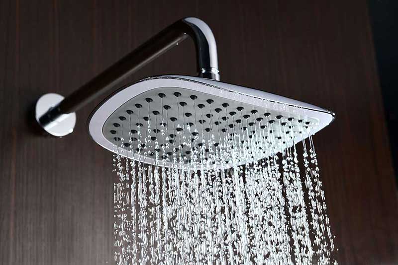 Anzzi Tempo Series Single Handle Wall Mounted Showerhead and Bath Faucet Set in Polished Chrome 4