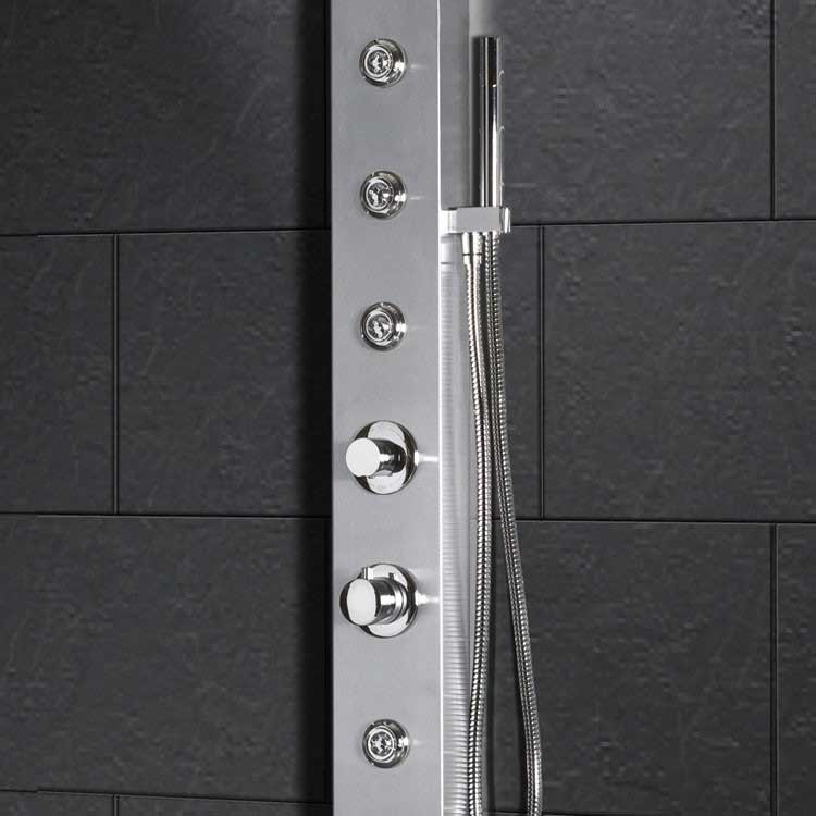Ariel Bath Stainless Steel 70" Thermostatic Shower Panel 3