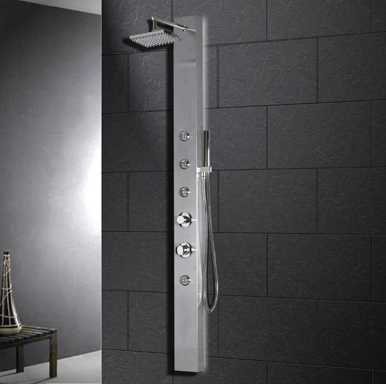Ariel Bath Stainless Steel 70" Thermostatic Shower Panel 7