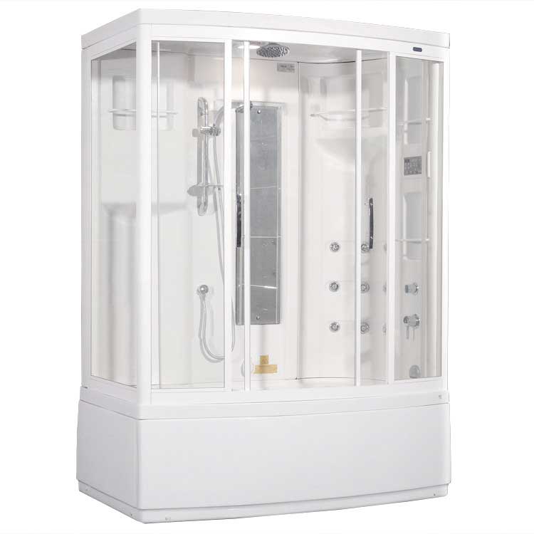 Ariel Bath Aromatherapy Sliding Door Steam Shower with Bath Tub with Right Side Configuration 2