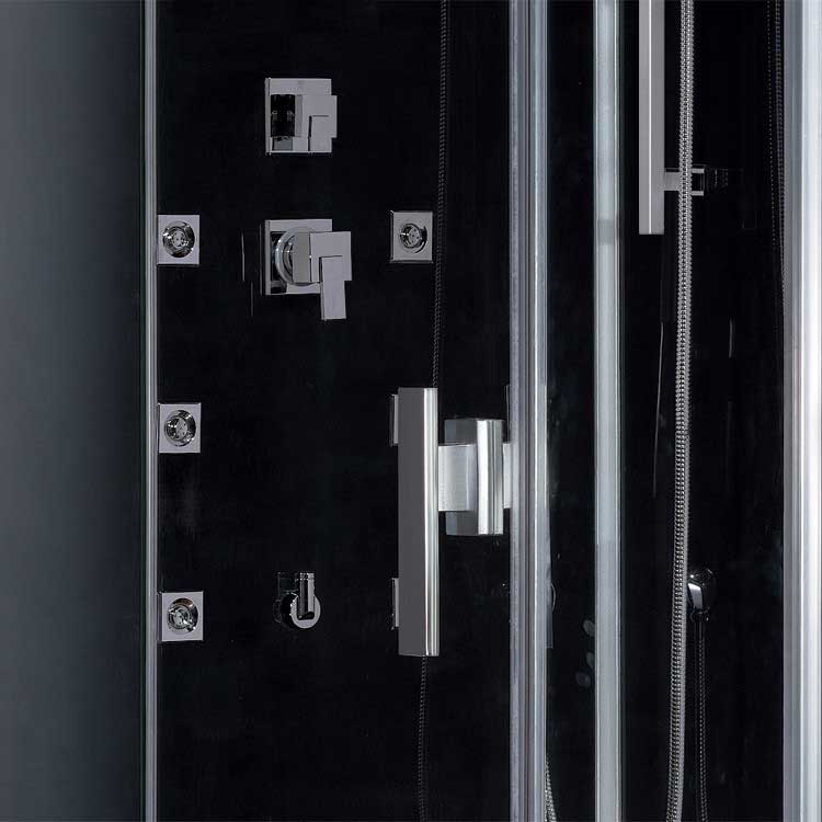 Ariel Bath Platinum 39.3" x 35.4" x 89.2" Pivot Door Steam Shower with Left Side Configuration 3