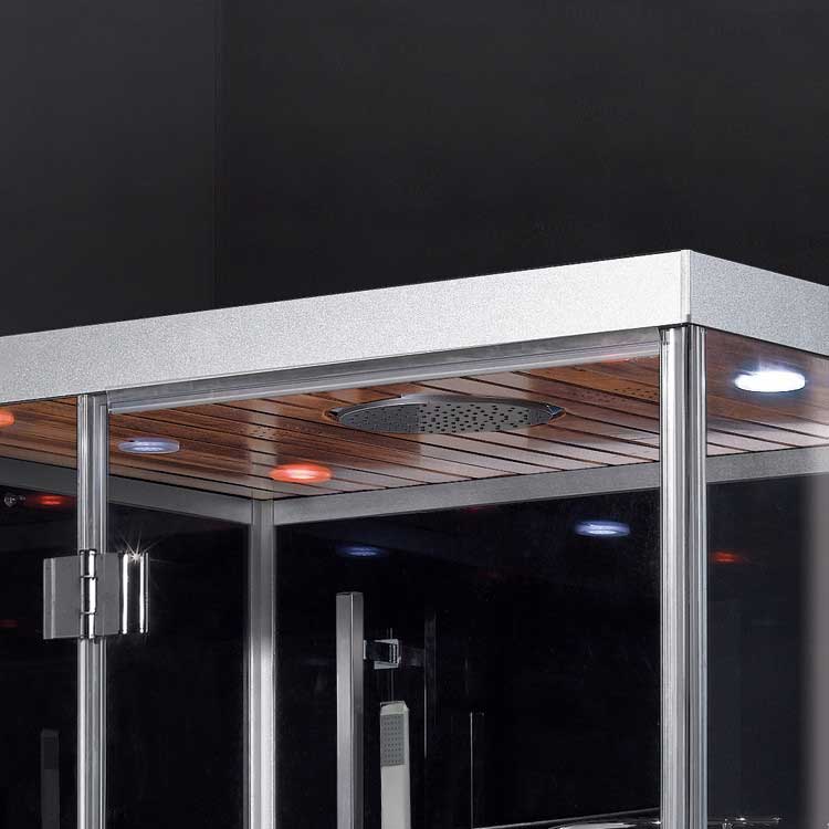 Ariel Bath Platinum 47" x 35.4" x 84.6" Pivot Door Steam Shower with Left Side Configuartion 4