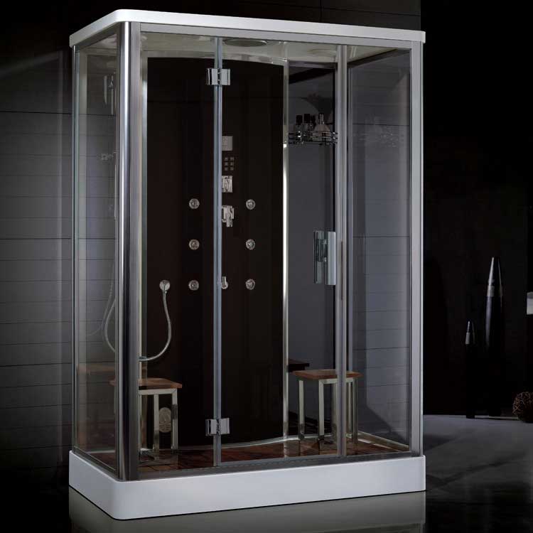 Ariel Bath Platinum 59" x 35.5" x 87.4" Neo-Angle Door Steam Shower