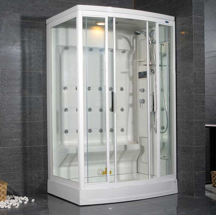 Ariel Bath Sliding Door 52" x 40" x 86" Steam Shower with Right Side Configuration