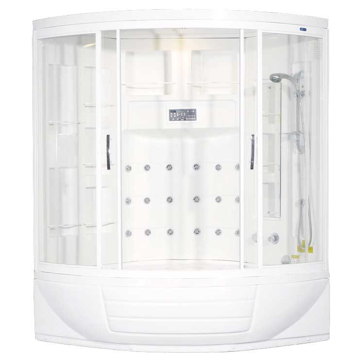 Ariel Bath Sliding Door 87" x 56" x 56" Steam Sauna Shower with Bath Tub 2