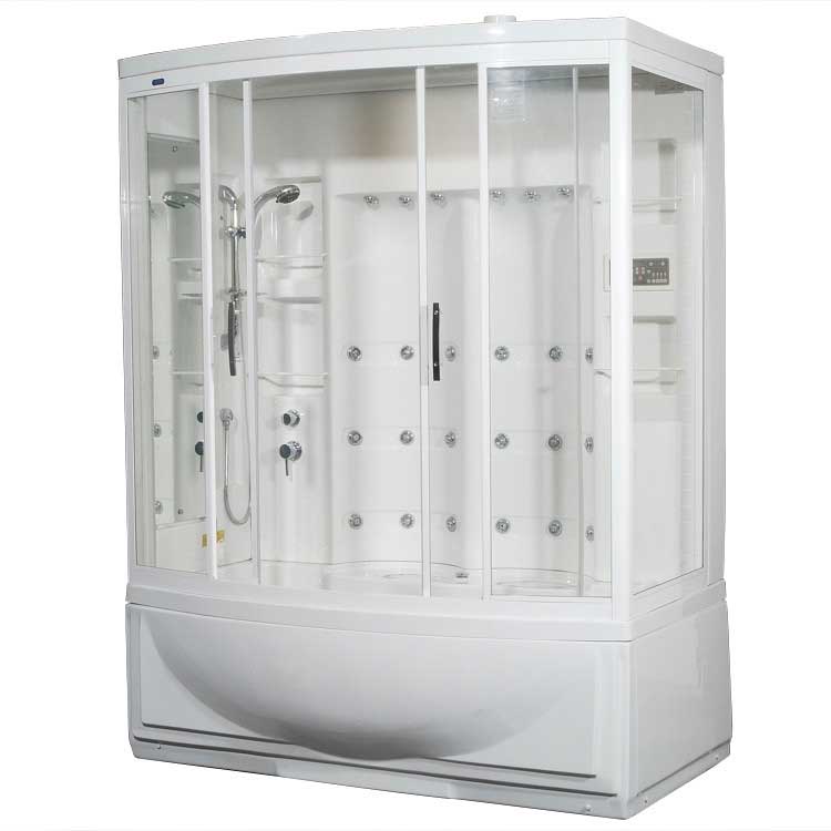 Ariel Bath Sliding Door Steam Shower with Bath Tub with Left Side Configuration 2