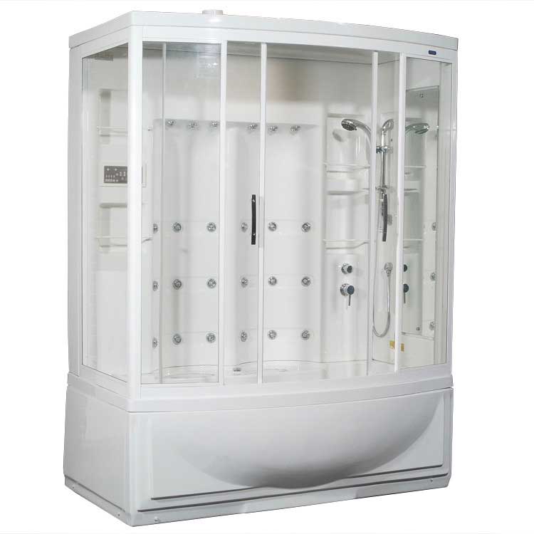 Ariel Bath Sliding Door Steam Shower with Bath Tub with Right Side Configuration 2