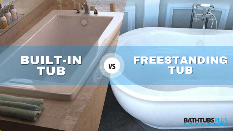 freestanding tub vs. built-in tubs 2024