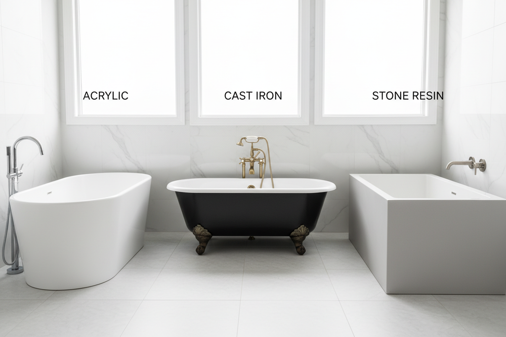 Bathtub Materials Guide: Acrylic vs Cast Iron vs Stone Resin (2026)