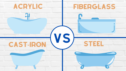 4 Common Bathtub Materials:  Pros, Cons, What to Buy for your Bathroom