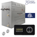 Steam Planet Superior Encore 12kw Self-Draining Steam Bath Generator with Horizontal Digital Keypad in Black