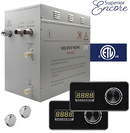 Steam Planet Superior Encore 12kw Self-Draining Steam Bath Generator with Dual Horizontal Digital Keypad in Black