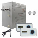 Steam Planet Superior Encore 12kw Self-Draining Steam Bath Generator with Dual Horizontal Digital Keypad in White