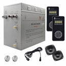 Steam Planet Superior Encore Plus 12kw Self-Draining Steam Bath Generator with Dual Bluetooth Vertical Digital Keypads in Black