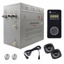 Steam Planet Superior Encore Plus 12kw Self-Draining Steam Bath Generator with Bluetooth Vertical Digital Keypad in Black