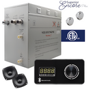Steam Planet Superior Encore Plus 12kw Self-Draining Steam Bath Generator with Bluetooth Horizontal Digital Keypad in Black