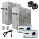 Steam Planet Superior Encore Plus 18kw Self-Draining Steam Bath Generator with Dual Bluetooth Horizontal Digital Keypads in White