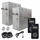 Steam Planet Superior Encore Plus 18kw Self-Draining Steam Bath Generator with Dual Bluetooth Vertical Digital Keypads in Black