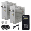 Steam Planet Superior Encore Plus 18kw Self-Draining Steam Bath Generator with Bluetooth Vertical Digital Keypad in Black