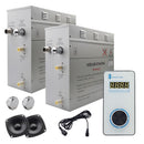 Steam Planet Superior Encore Plus 18kw Self-Draining Steam Bath Generator with Bluetooth Vertical Digital Keypad in White